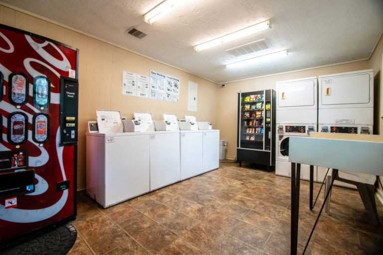 Photo of laundry facility with vending machines
