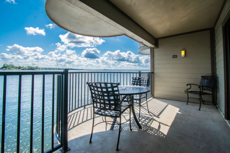 Photo of Balcony with table and chairs. Unit 125